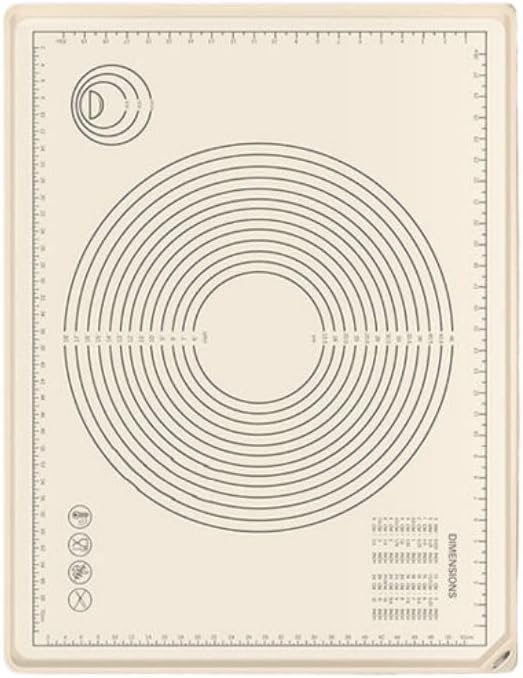 揉面垫/with Kneading mat/厨房用于烘焙擀面案板硅胶加厚防滑和面板不沾垫—【大号米白】60x80硅胶揉面垫/with Kneading mat/切面板/with Cutting board/