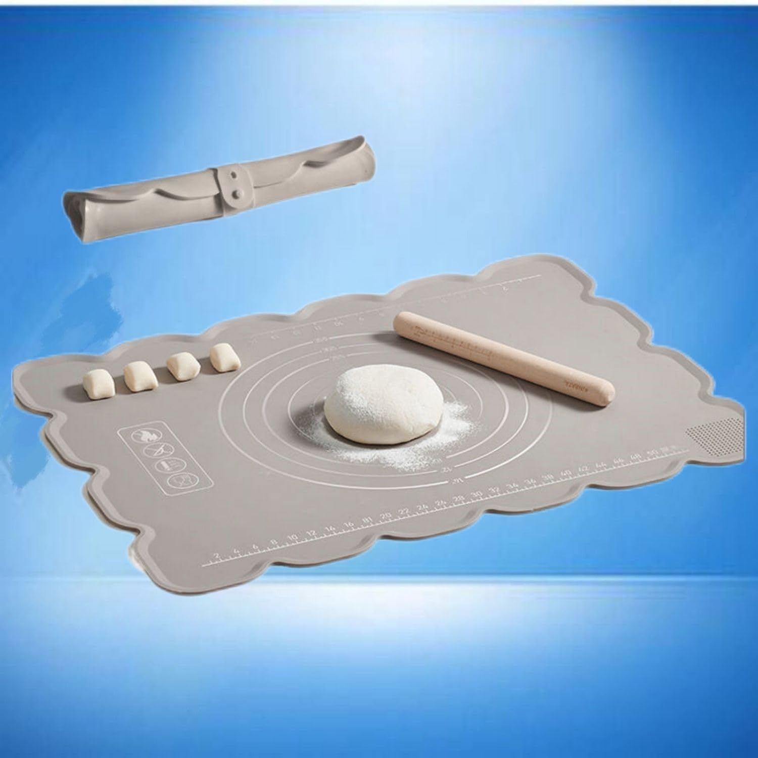 kitchen utensils set.硅胶揉面垫加厚烘焙揉面垫子家用面板大号擀面垫和面垫